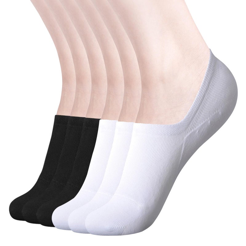 DIBAOLONG Womens No Show Socks Non Slip Flat Boat Line Low Cut Socks 6 Pairs - Image 1